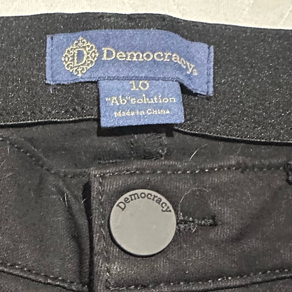 DEMOCRACY AB Technology Black Classic Straight Leg Jeans - Picture 5 of 9